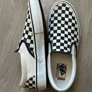 VANS checkerboard slip ons, Pop Cush, men's, skateboarding, 11